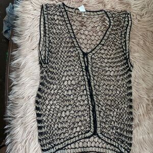 Black  beaded vest
